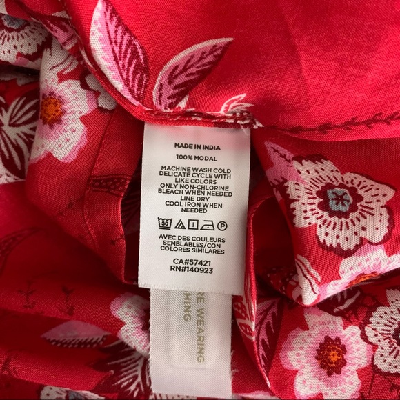 LOFT Floral Kamino Style Open Tunic Size XS NWT - Picture 4 of 5